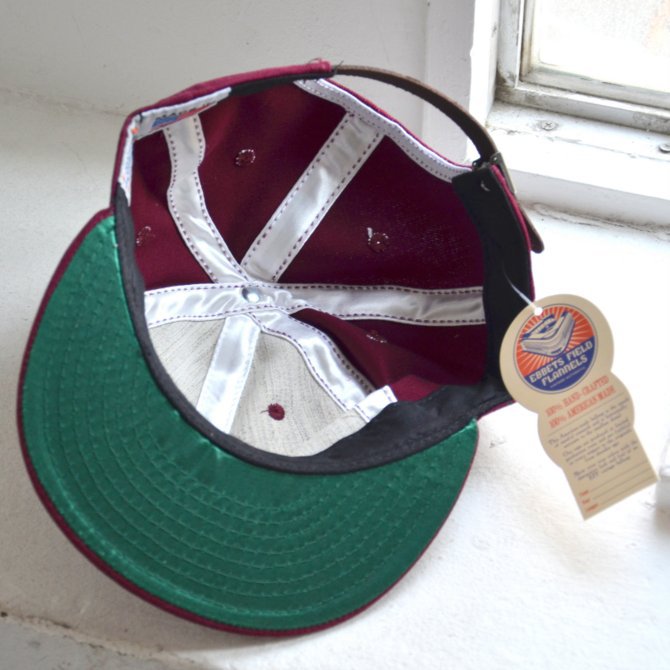 EBBETS FIELD FLANNELS(GxbcEtB[hEtlY) 6PANEL BISMARCK CHURCHILLS 1935(COTTON)-BURGUNDY-(13)