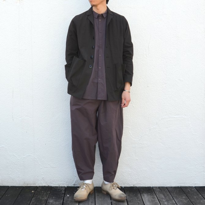 toogood(gD[Obh) / THE DRAUGHTSMAN LONG COTTON PERCALE SHIRT -SOOT-(13)