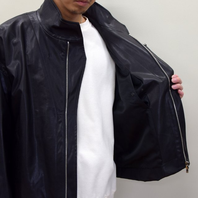 stein(シュタイン)/ OVER SLEEVE FAKE LEATHER JACKET -BLACK- #ST-180 ...