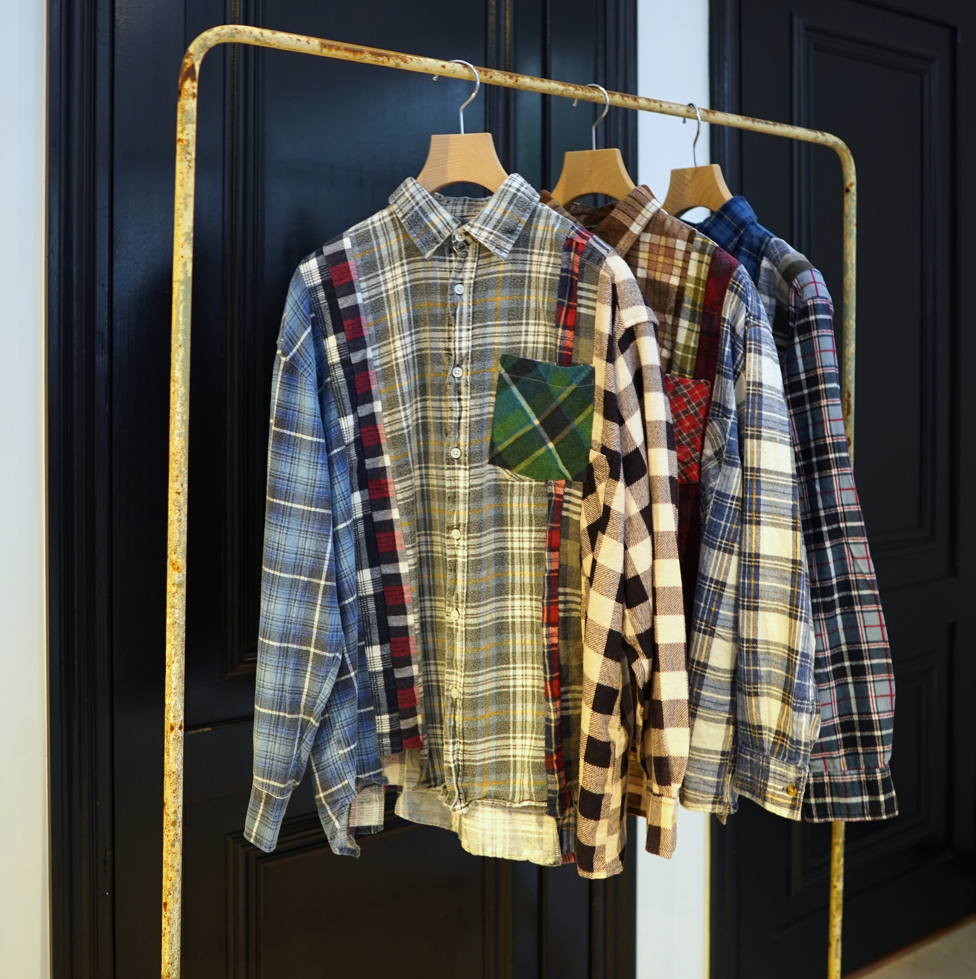 【40% off sale】 Rebuild by Needles(リビルドバイニードルス)/ flannel check shirts -ASSORT(A)- #JO286(13)