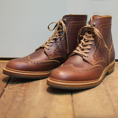 MOTO(モト) Wing Tip High Cut Shoes(ウィングチップハイカット) -BR