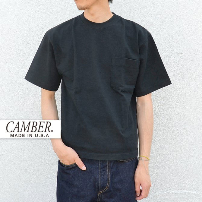 CAMBER(Lo[) MAX WEIGHT POCKET TEE -BLACK-(1)