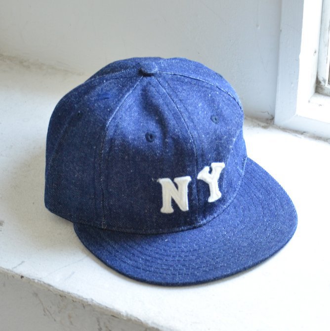 EBBETS FIELD FLANNELS(GxbcEtB[hEtlY)/  6PANEL NEW YORK BLACK YANKEES 1936(COTTON)-INDIGO- #newyork-1936(1)