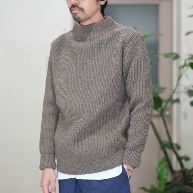 ANDERSEN-ANDERSEN(アンデルセン アンデルセン) SAILOR SWEATER CREW NECK(5Gauge) -NATURAL  TAUPE- #AA-72115-NTL／acoustics Men's