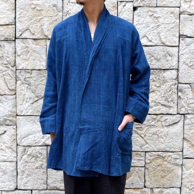 2019 SS】MITTAN(ミッタン)/ 0カウントカディワイドシャツ -藍- #SH-35／acoustics Men's