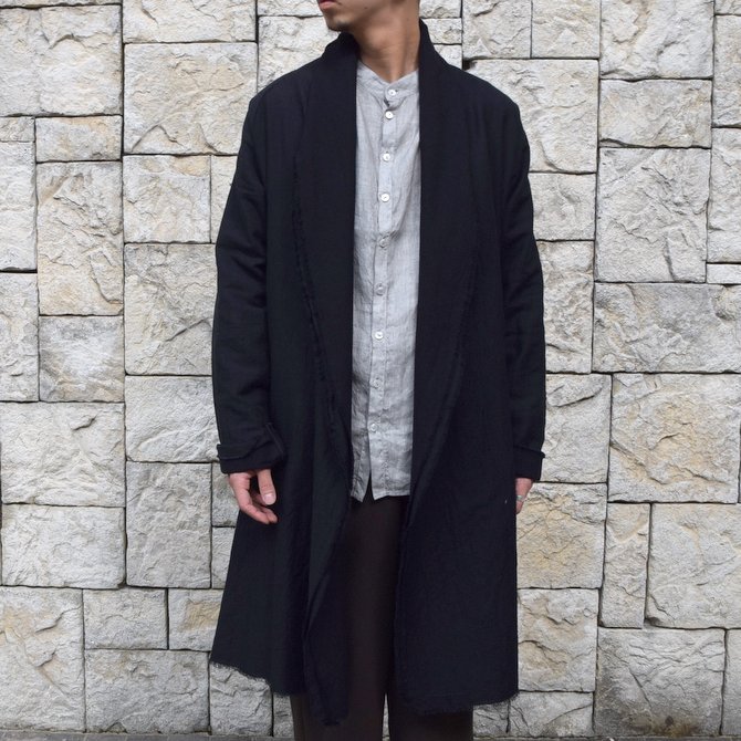 2019 AW】MITTAN(ミッタン)/ 三重織綿絹毛麻ジャケット -黒がさね- #JK