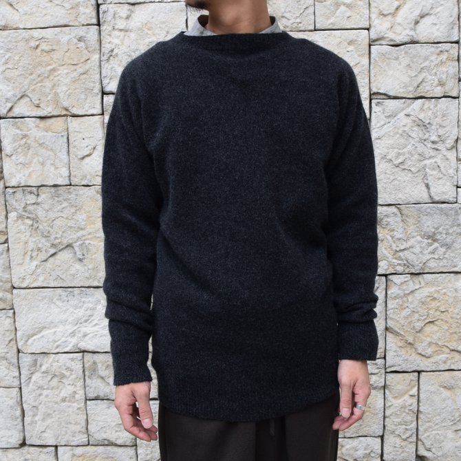 2019 AW】MITTAN(ミッタン)/ 腹巻き無しセーター -黒杢- #KN-02-BK