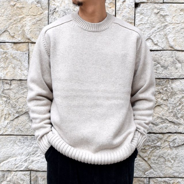 BATONER(バトナ―)/ HEAVY WEIGHT CASHMERE CREW NECK BN-19FL-044 