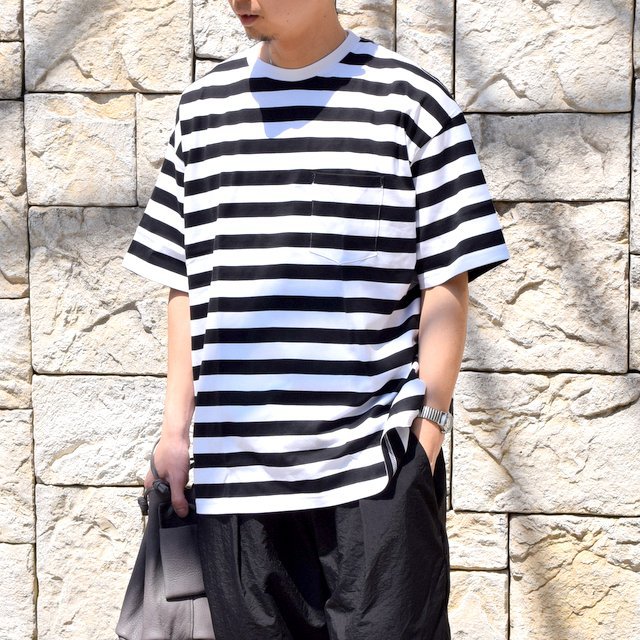 2020】Graphpaper (グラフペーパー)/ BORDER POCKET TEE S/S -WHITE ...