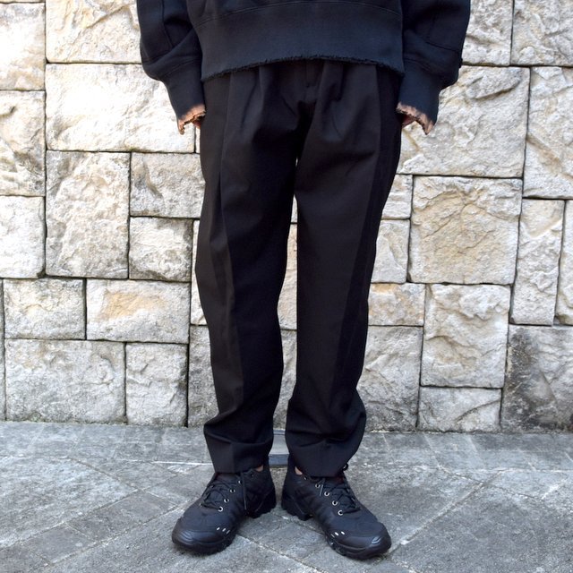 stein◇スラックスパンツ/S/ウール/BLK/128-1/20SS/WIDE TAPERED