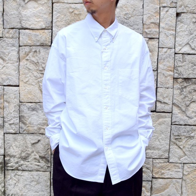 Graphpaper グラフペーパー Oxford L S B D Box Shirt White Gm3 b Acoustics Men S