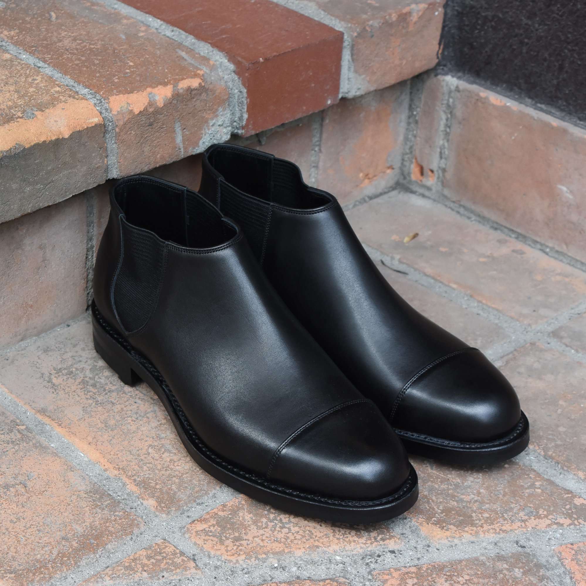 foot the coacher(フットザコーチャー) MIDDLE-CUT SIDE-GORE-BLACK ...