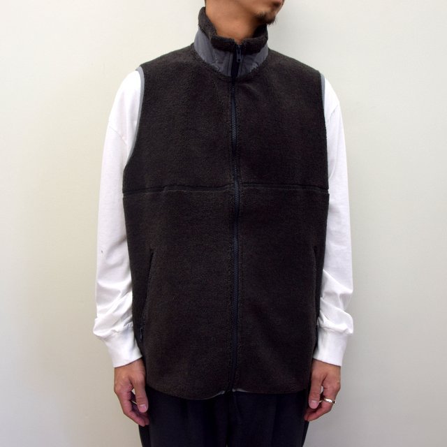 Graphpaper (グラフペーパー)/ Wool Boa Zip-Up Vest -2色展開- #GU203 ...