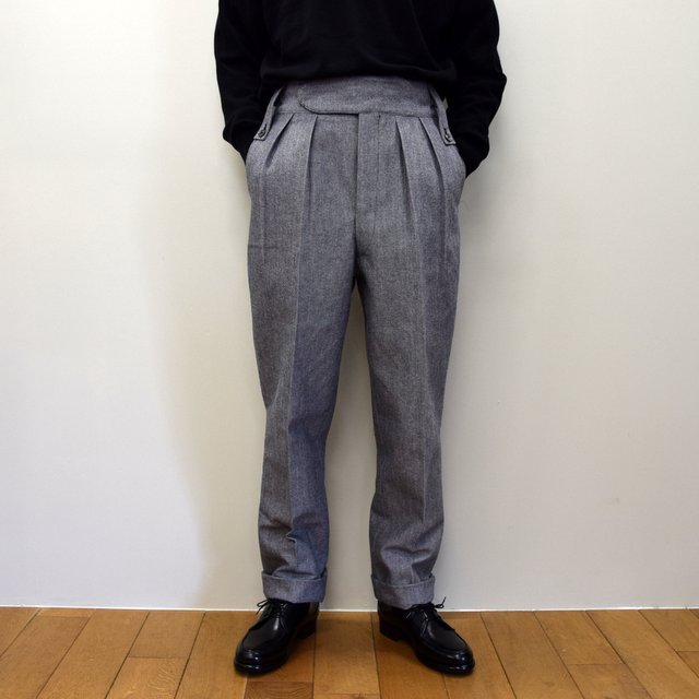 NEAT BELTLESS シルクウール パンツ -