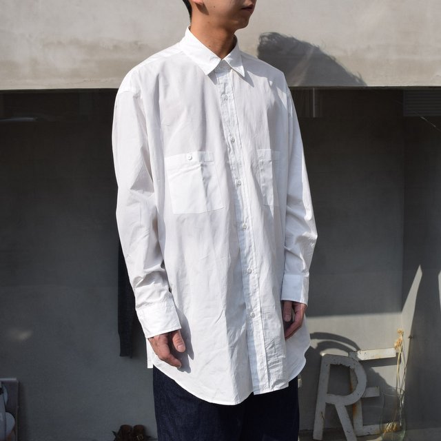 【未着用品】HERILL/ヘリル Suvin Work Shirts ホワイト