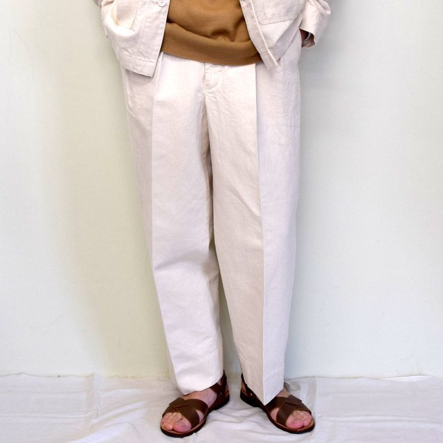 MARKAWARE(マーカウェア)/ DOUBLE PLEATED TROUSERS -WHITE- #A21A-02PT01C／acoustics  Men's