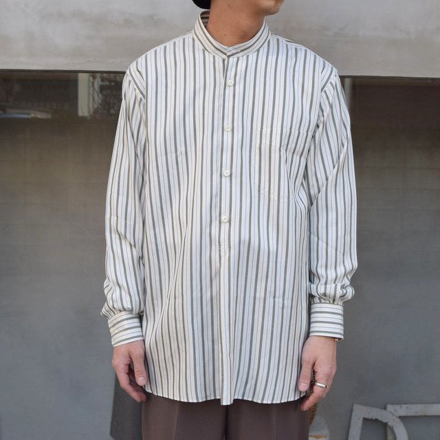 MAATEE&SONS(マーティーアンドサンズ)/ SILK PULLOVER SHIRTS -OLIVE