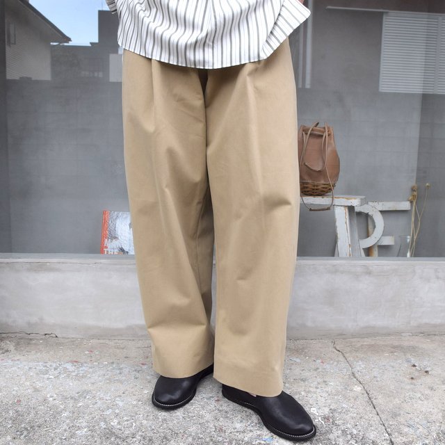 STUDIO NICHOLSON(スタジオニコルソン)/ PEACHED COTTON TWILL -TAN- #SNM-351／acoustics  Men's