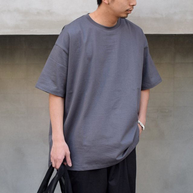 2021】Graphpaper (グラフペーパー)/S/S Oversized Tee -GRAY- #GU201-70189B／acoustics  Men's