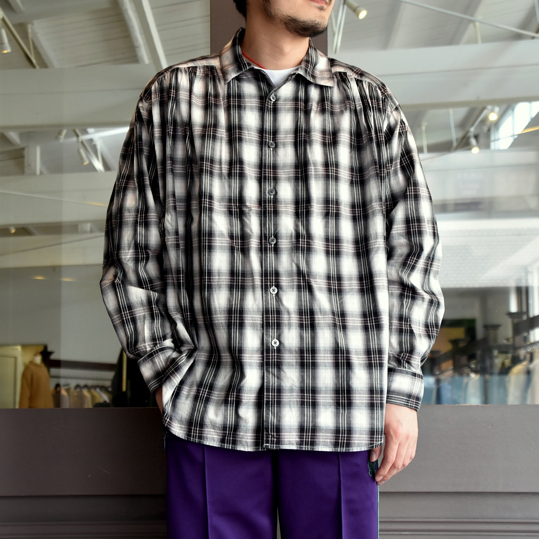 40% off sale】 AiE(エーアイイー)/PAINTER SHIRT-SHADOW PLAID