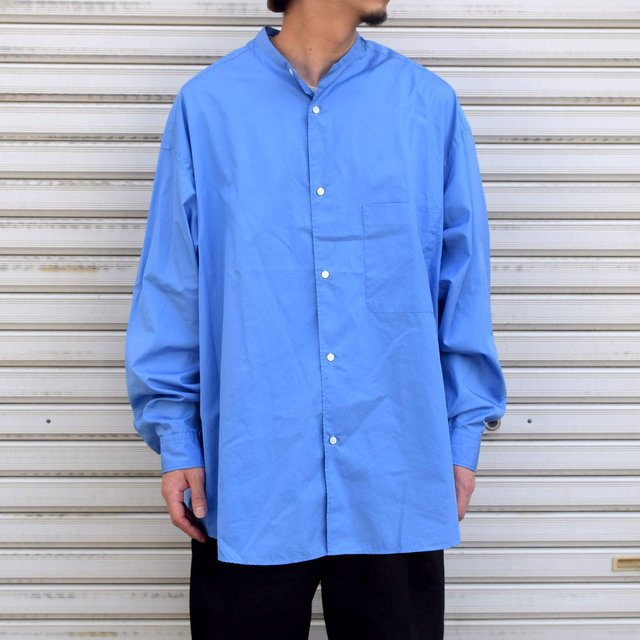 Graphpaper (グラフペーパー)/ BROAD OVERSIZED L/S BAND COLLAR SHIRT