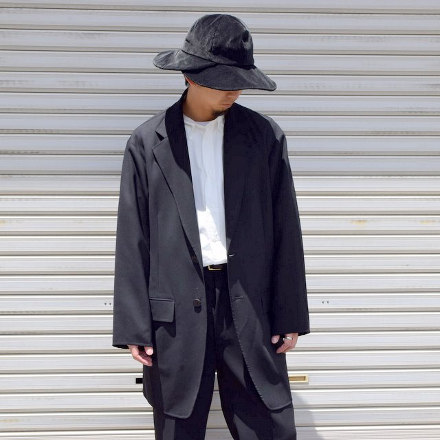 NICENESS(ナイスネス)/ ''TREVOR'' WOOL STRECH OVER JACKET -BLACK