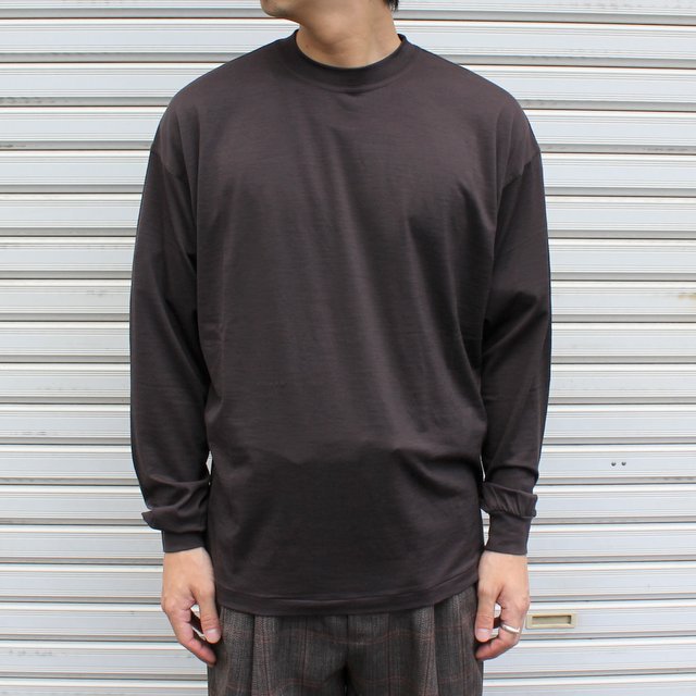 AURALEE(オーラリー)/ WASHABLE LIGHT WOOL JERSEY L/S TEE -DARK