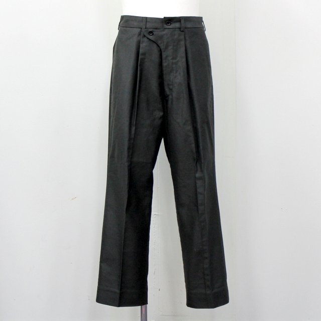 blurhms(ブラームス)/ Broken Cloth Curve Front Slacks -KHAKIGRAY 