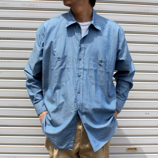 Ets.MATERIAUX(イーティーエスマテリオ)/ CHAMBRAY SHIRTS -BLUE