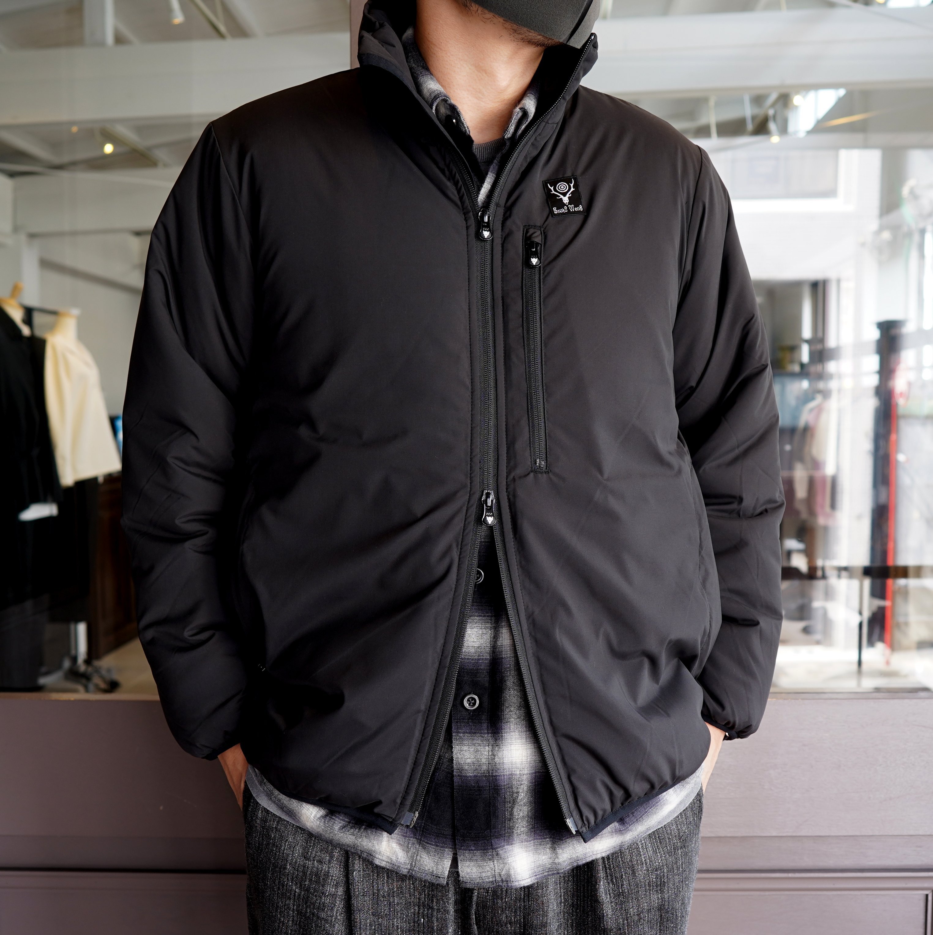 South2 West8(サウスツーウエストエイト)/Insulator jacket -Poly peach skin -BLACK- #JO761(1)