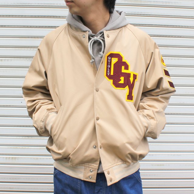 QUIGLEY / COTTON VARSITY JACKET #21A-QGY5003-BE／acoustics Men's