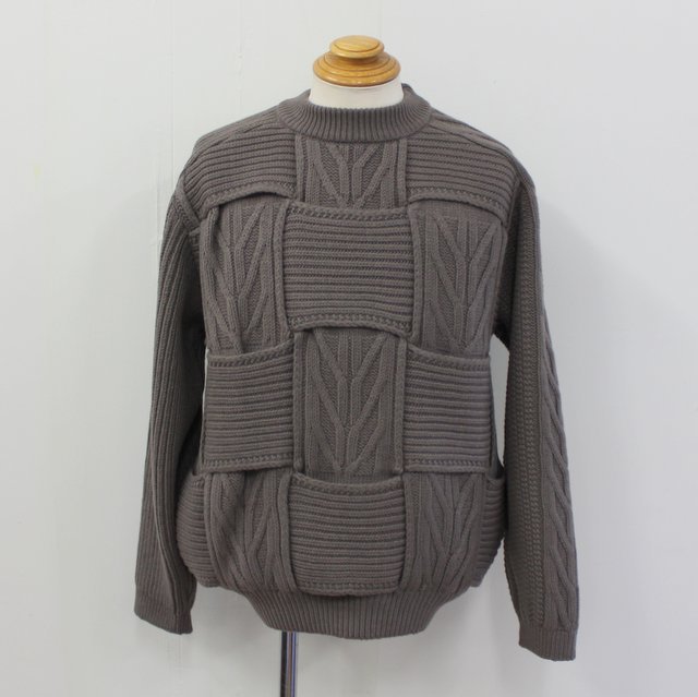 YOKE([N)/CROSSING CABLE CREW NECK KNIT  #YK21AW0288S(1)