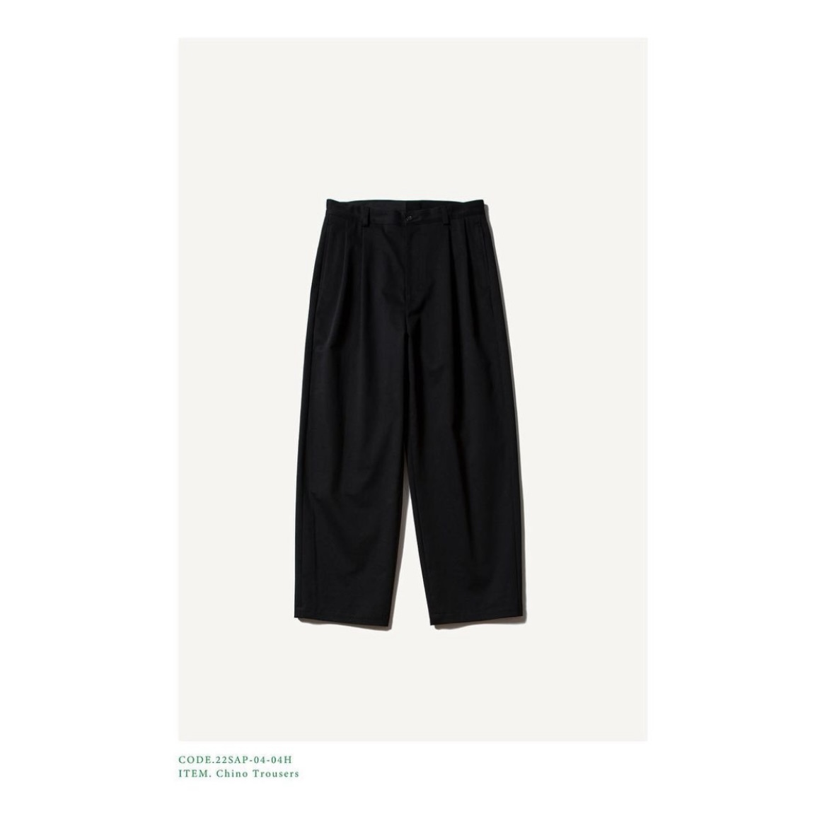 A.PRESSE(ア プレッセ)/ CHINO TROUSERS ‐BLACK‐ #22SAP‐04‐04H