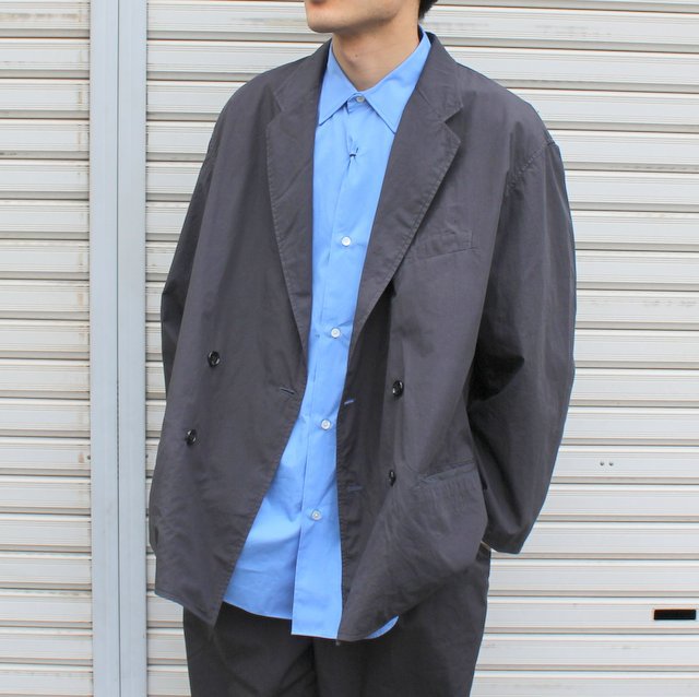 garment dyed poplin oversized jacket-