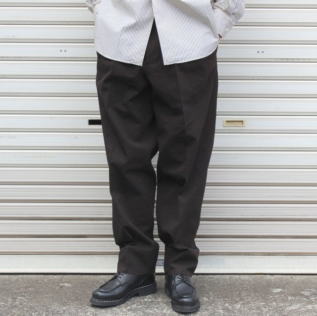 HEUGN(ユーゲン)/ GEORGE 2PLEATED TROUSERS -BROWN- #TROUSER006／acoustics Men's