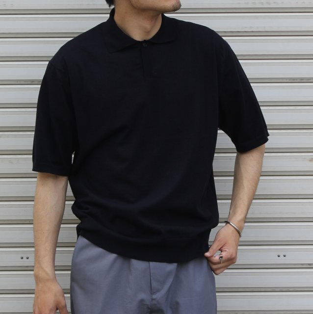 AURALEE(オーラリー)/SUPER HIGH GAUGE COTTON KNIT SHORT SLEEVE POLO 