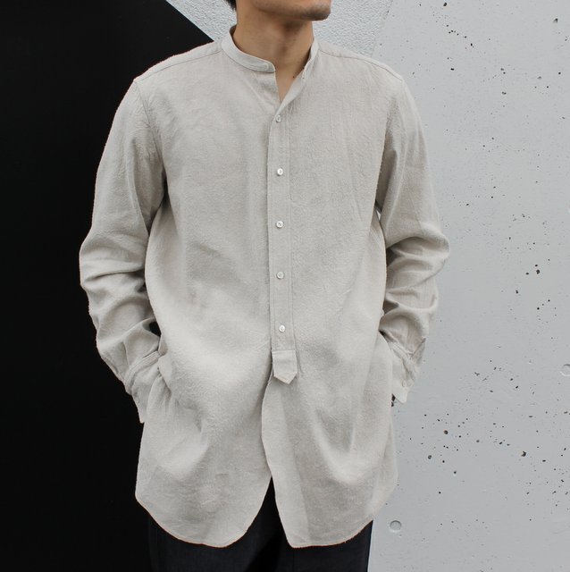 SUS-SOUS (シュス)/ OFFICERS SHIRTS -SILVER GRAY- #07-SS01112(1)