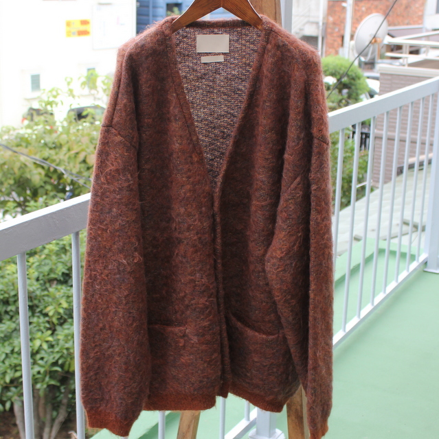 YOKE 4COLOR MIX JACQUARD MOHAIR CARDIGAN-