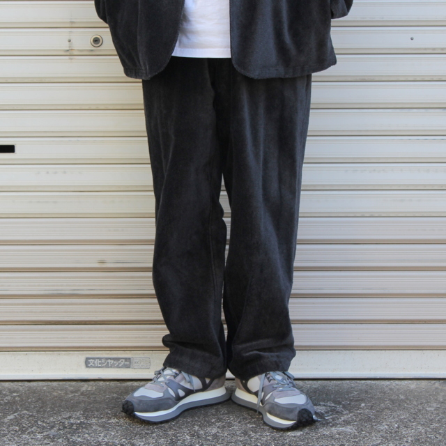 blurhms(ブラームス)/ Cut Pile Easy Pants -Heather Charcoal