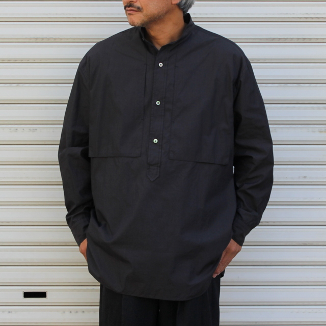 blurhms (ブラームス)/ HIGH COUMT CHAMBRAY PULLOVER SHIRT  -HETHERBLACK- #BHS22F027(1)