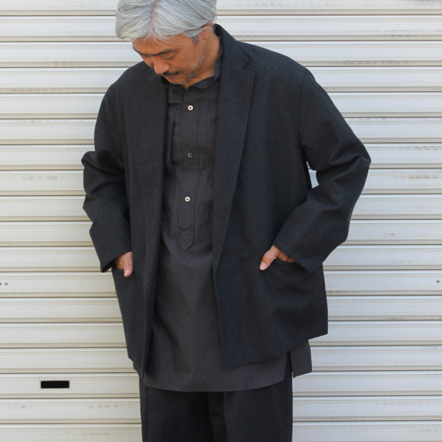 blurhms (ブラームス)/ WOOL RAMIE CARDIGAN JACKET -HETHERCHARCOAL ...