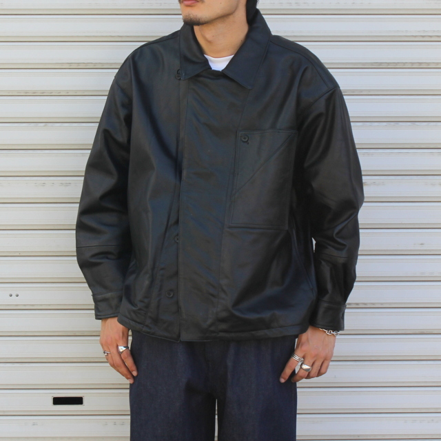 CCU UNCLEAR SHIRT JACKET - レザージャケット