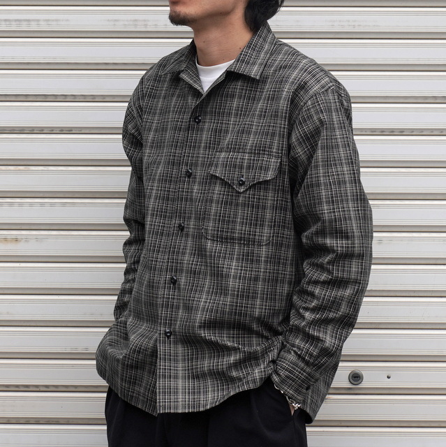 ULTERIOR(アルテリア) / C/L OX CHECK MIL-SHIRT -BLACK/BEIGE