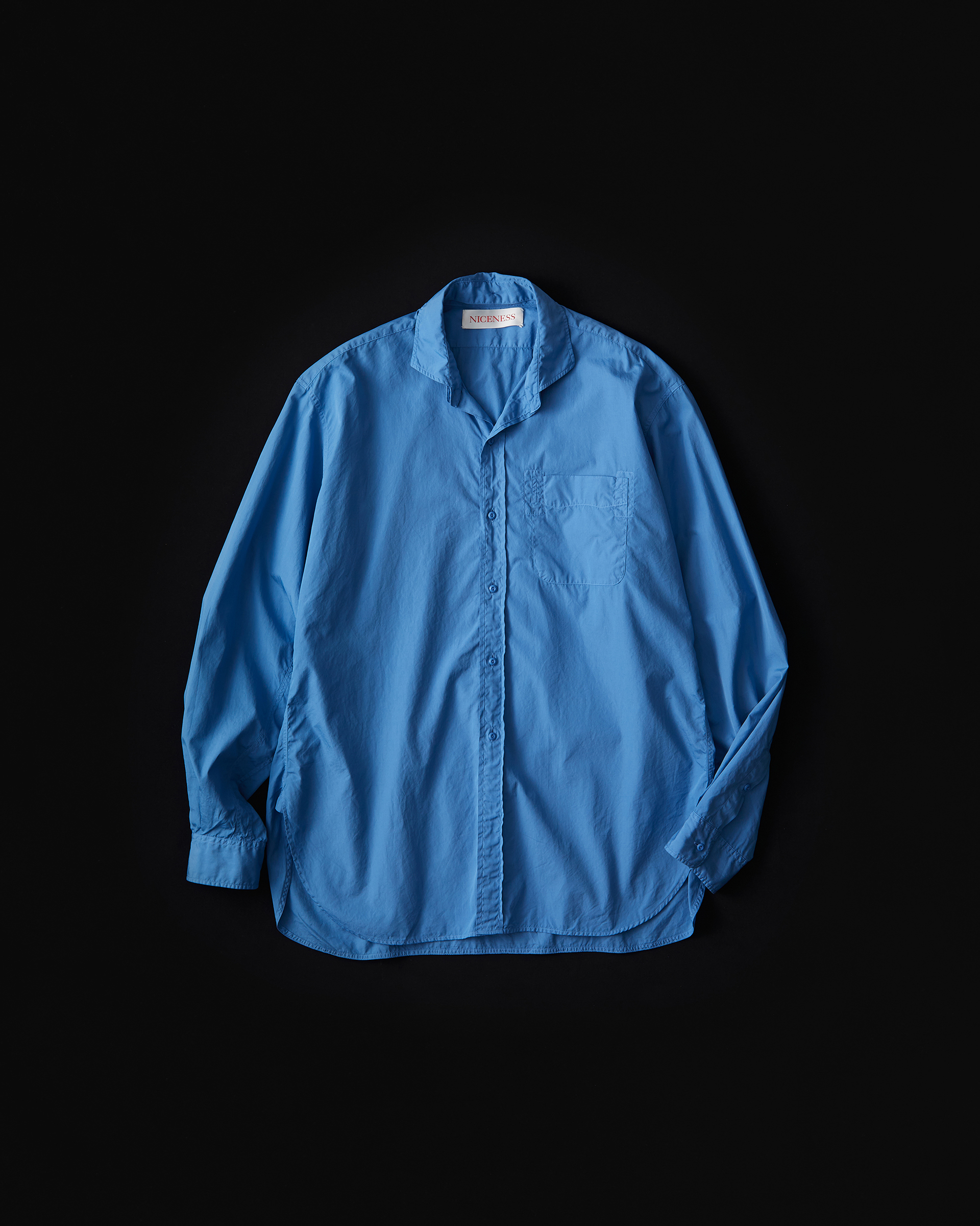 NICENESS(ナイスネス)/ D.D.S(デチャッタブル オーバーダイドレスシャツ) -BLUE(DYED)-  #NN-2001Y11／acoustics Men's