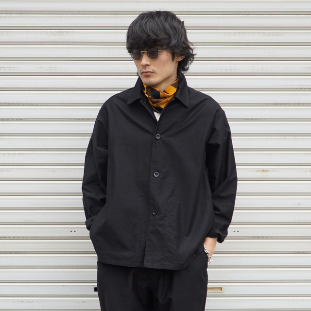 blurhms (u[X)/ SUPER LIGHT MOLESKIN WORK JACKET  -BLACK- #BROOTS23S06(1)