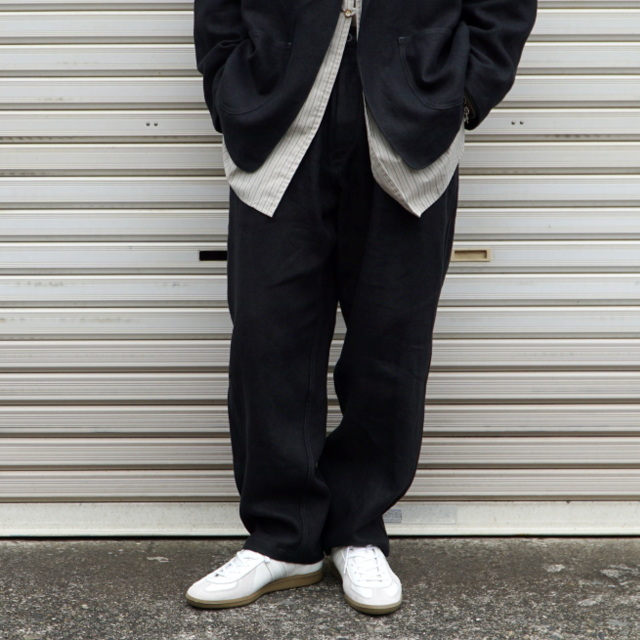 blurhms (ブラームス)/ HEAVY LINEN PANTS -BLACK- #BHS23S021／acoustics Men's