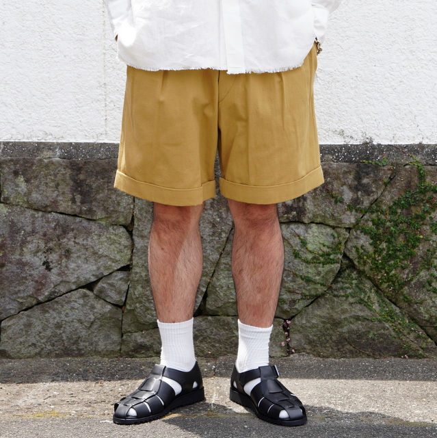 MAATEEu0026SONS(マーティーアンドサンズ)/ SHORT TROUSER -OCHER- #MT3103-0213B／acoustics  Men's