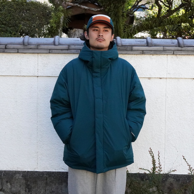 【23AW】Graphpaper (グラフペーパー)/ PERTEX_SHIELD Reversible Hooded Down -GREEN×GRAY- #GM233-20274C(1)