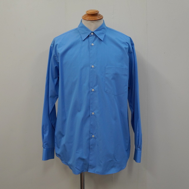 【23AW】Graphpaper (グラフペーパー)/ High Count Regular Collar Round Cut Shirts -BLUE- #GM233-50032B(1)