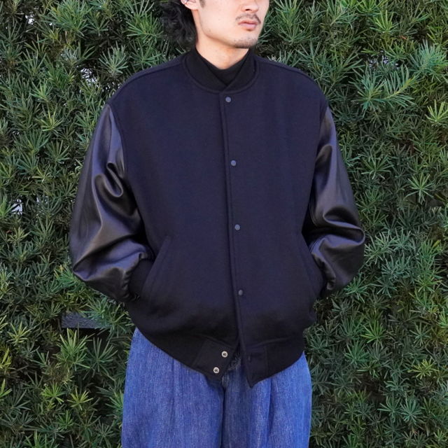 23AW】Graphpaper (グラフペーパー)/ LIGHT MELTON STADIUM JACKET